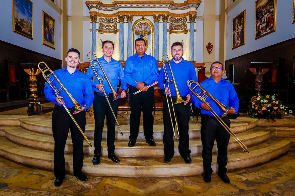 Quarteto de Trombones fará apresentação nesta sexta no Centro Histórico com repertório eclético