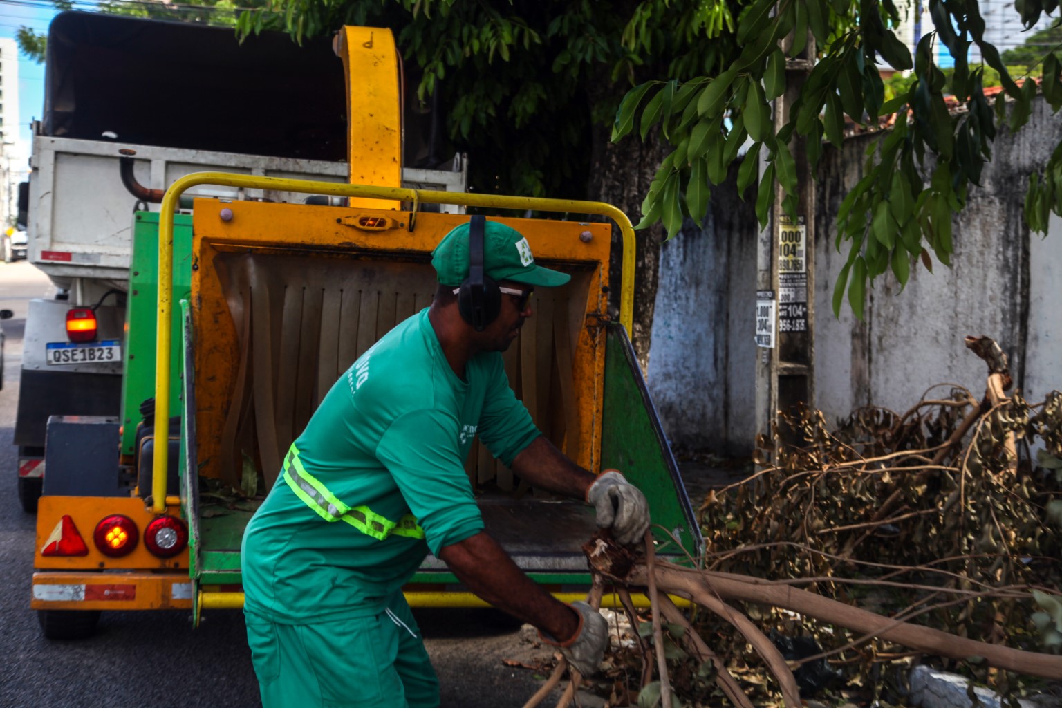 Emlur coleta resíduos de poda de árvores em nove bairros nesta quarta-feira