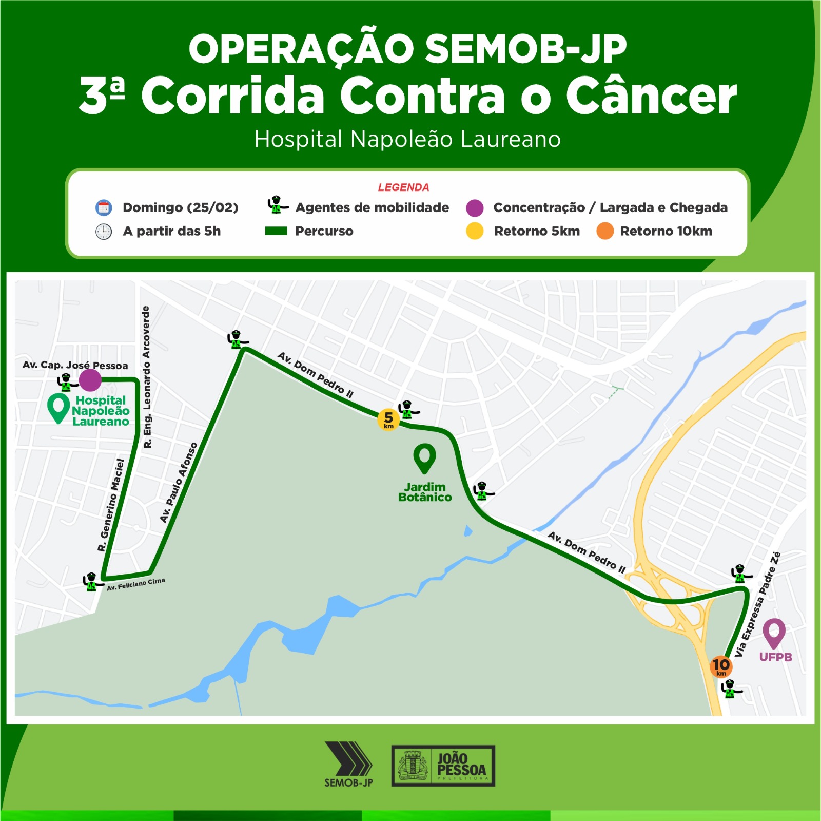 Semob-JP prepara plano operacional para corrida de rua do Hospital Napoleão Laureano